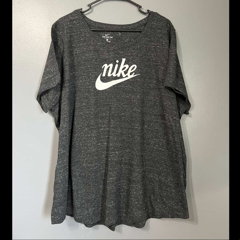 Nike T-Shirt Grey Womens Plus